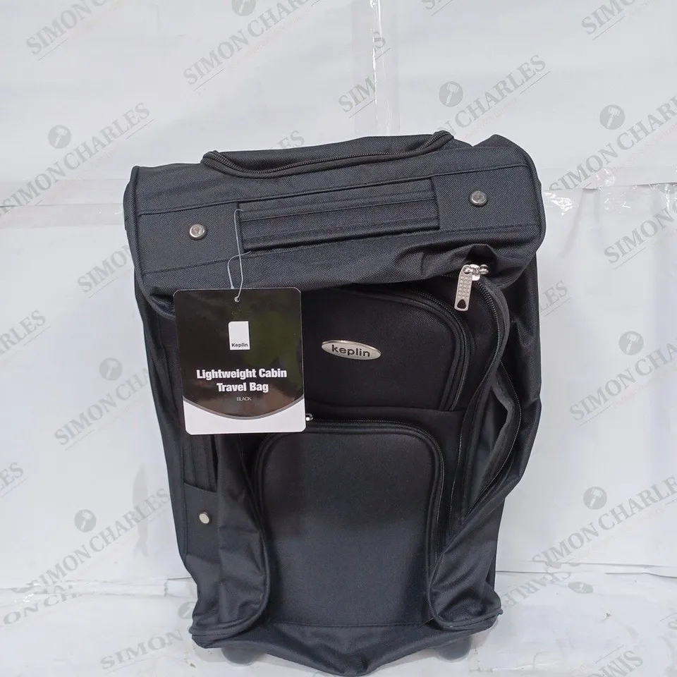 KEPLIN LIGHTWEIGHT CABIN APPROVED TRAVEL BAG BLACK 