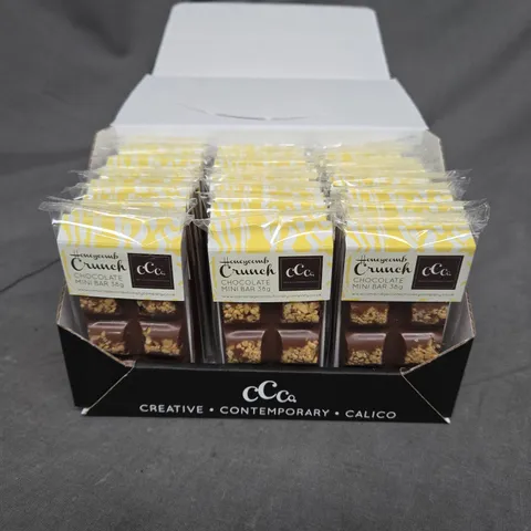 BOXED CAMBRIDGE CONFECTIONARY COMPANY HANDMADE CHOCOLATE HONEYCOMB CRUNCH MINI BARS 24X38G