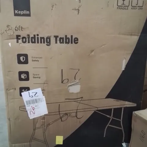 BOXED KEPLIN 6FT FOLDING TABLE