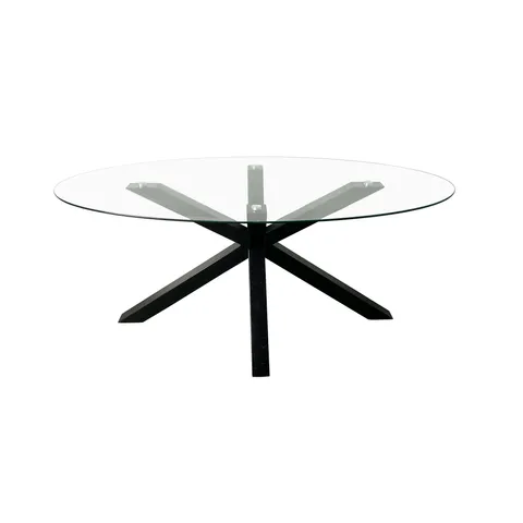 BOXED XAVI DINING TABLE - BLACK (2 BOXES)