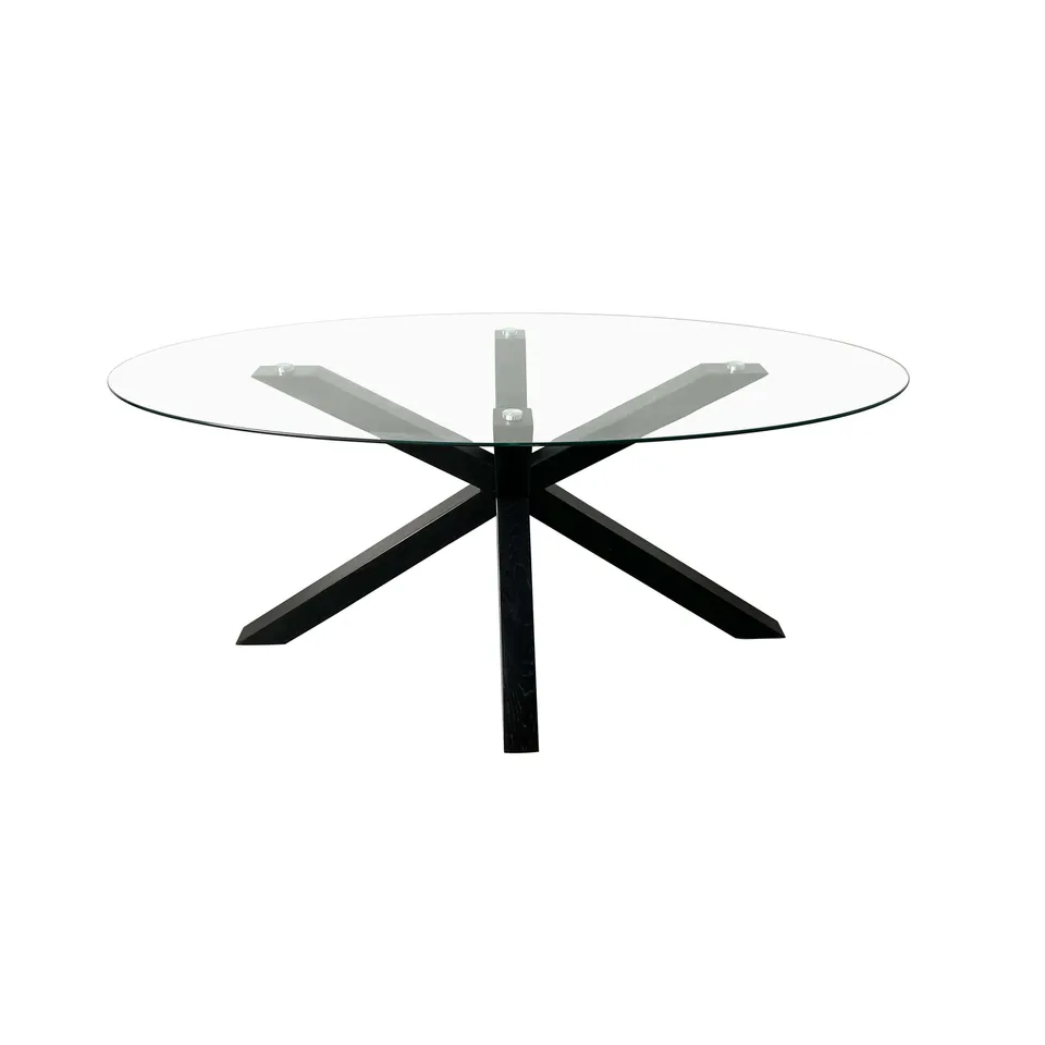 BOXED XAVI DINING TABLE - BLACK (2 BOXES)