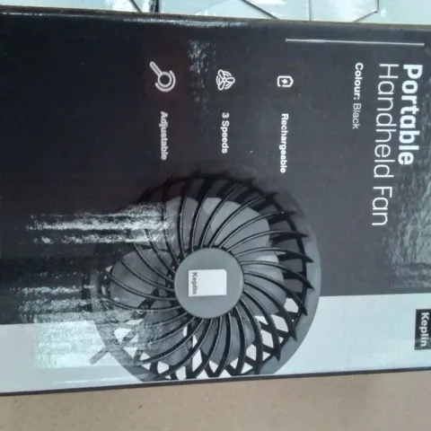 BOXED KEPLIN PORTABLE HANDHELD FAN BLACK APPROXIMATELY 146