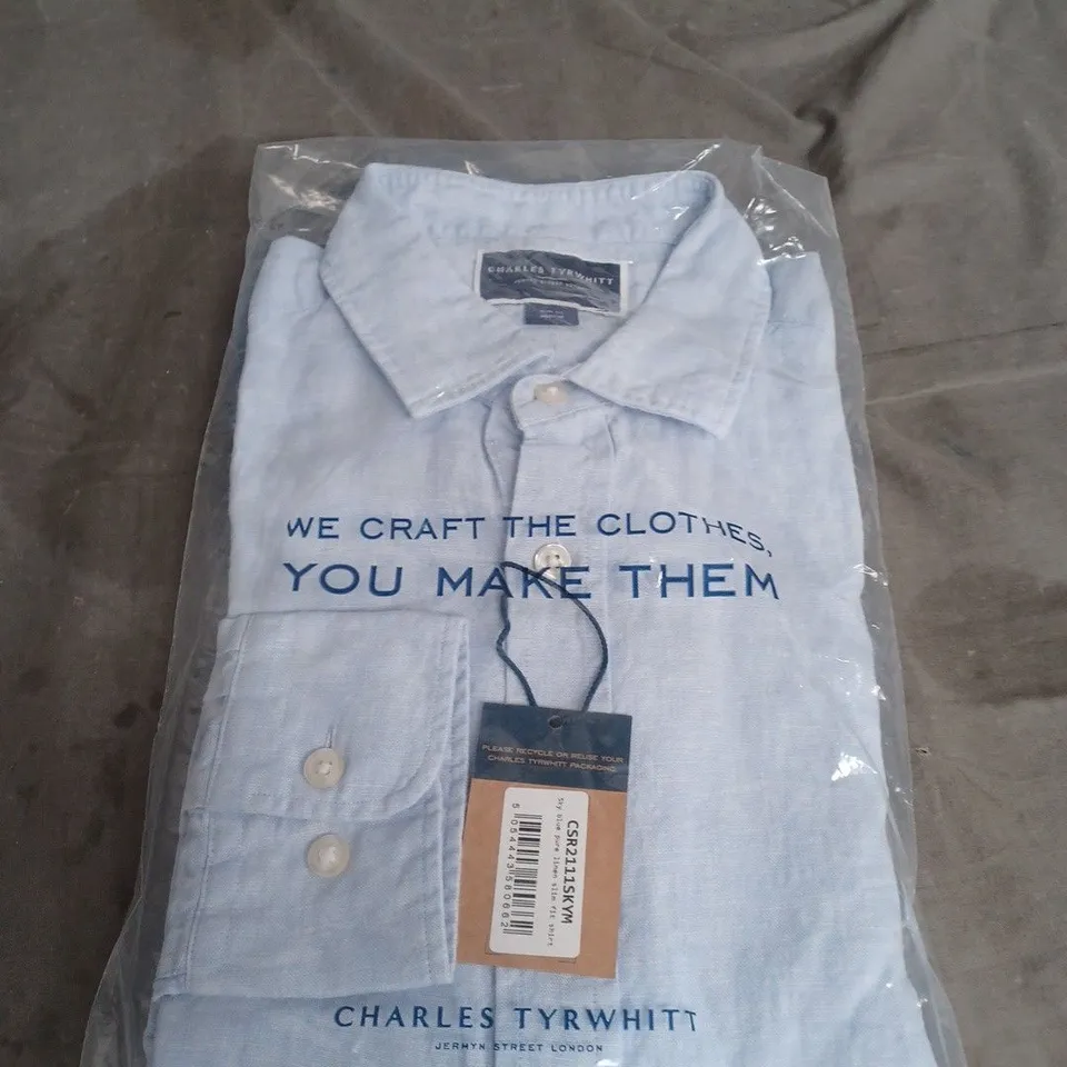 CHARLES TYRWHITT LININ SLIM FIT SHIRT SIZE M