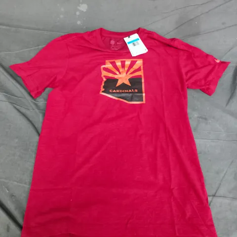 NIKE NFL CARDINALS TEE IN MAGMA RED - MEDIUM