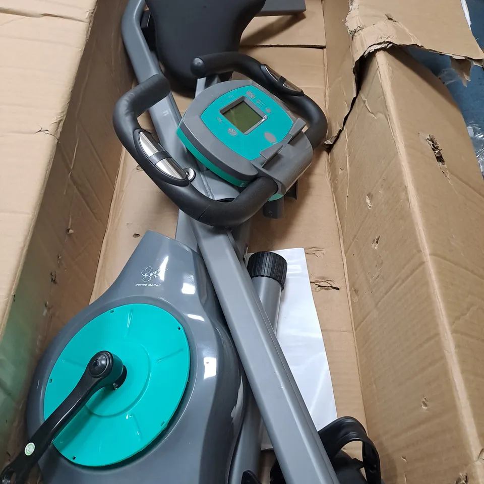 BOXED DAVINA FITNESS FOLDING MAGNETIC EXERCISE BIKE - MINT - COLLECTION ONLY