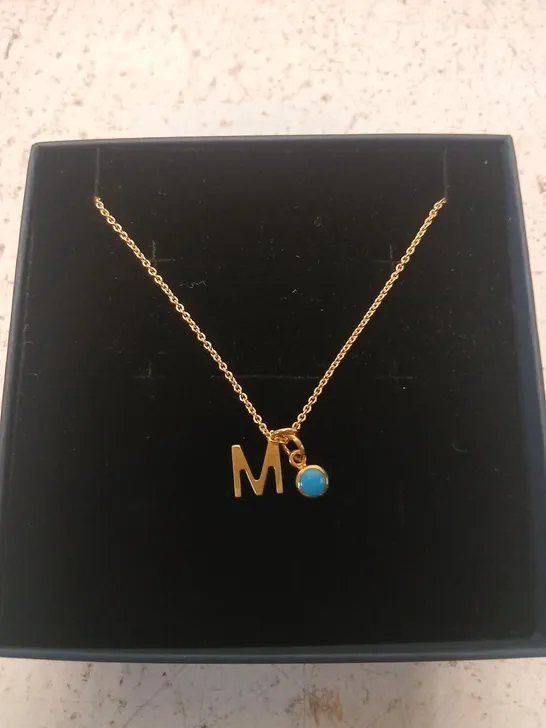 Lot 59: POSH TOTTY DESIGNS BIRTHSTONE & INITIAL CHARM NECKLACE STERLING ...