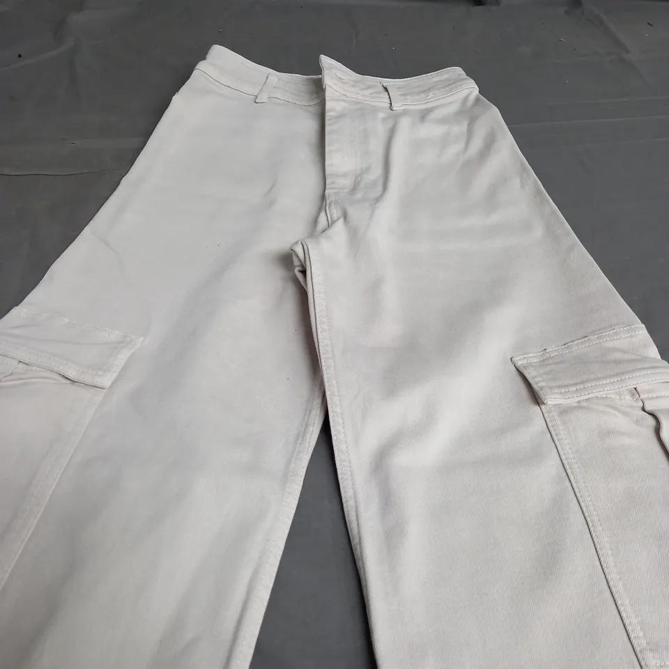ZARA BEIGE CARGO SMART TROUSERS - EUR 36