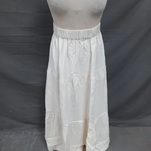 NOBODY'S CHILD TERI TIERED MAXI SKIRT IN INDA STONE SIZE 6
