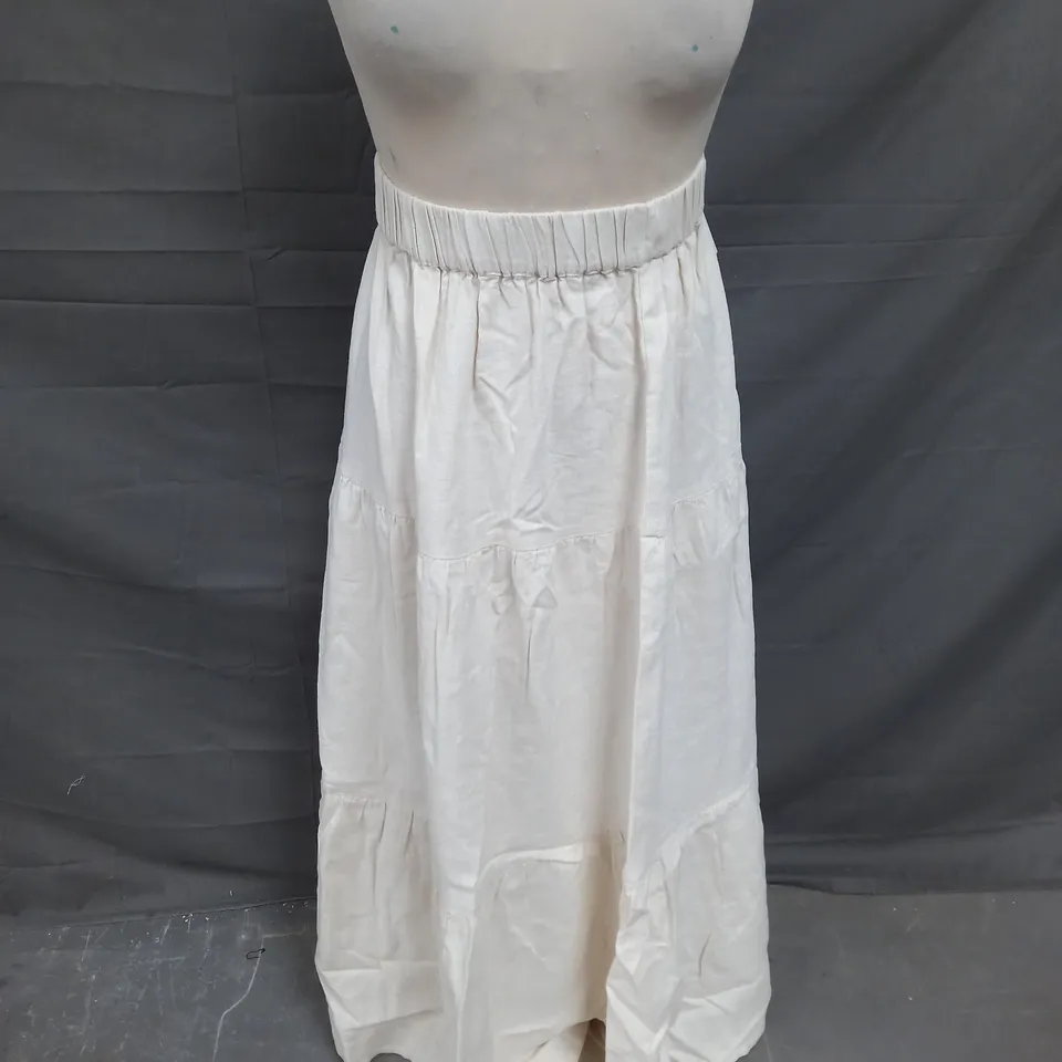 NOBODY'S CHILD TERI TIERED MAXI SKIRT  IN INDA STONE SIZE 6