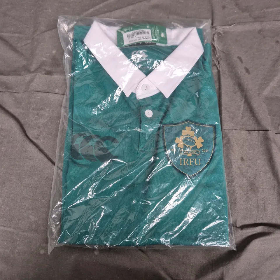 BAGGED CANTERBURY IRFU 150TH ANNIVERSARY PRO JERSEY – GREEN, MEN'S MEDIUM