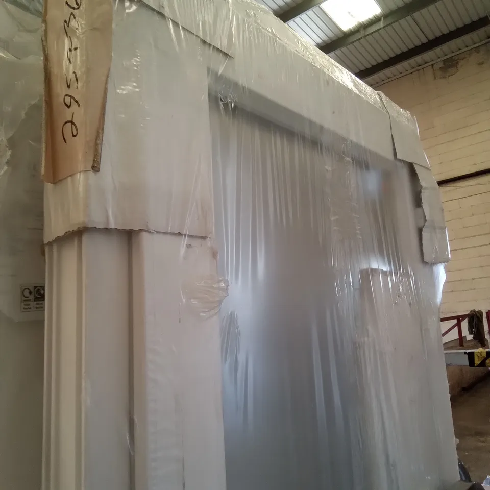 PACKAGED 2055 X 840MM PVCU FULL GLAZED OBSCURE BACK DOOR RIGHT HAND OPENING 