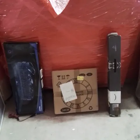 PALLET OF ASSORTED HOUSEHOLD GOODS AND PRODUCTS TO INCLUDE;KEYBOARD,MOUSE MAT,CLOCK