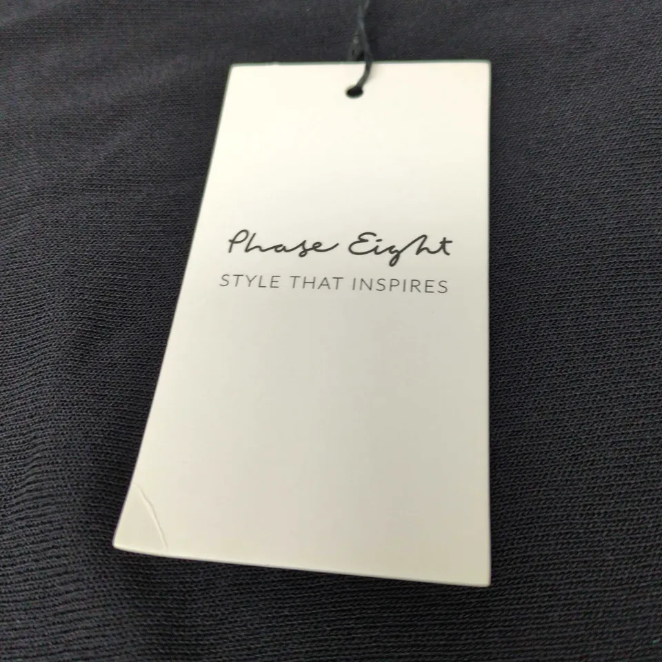 PHASE EIGHT BECCA BATWING SEQUIN TOP – BLACK WITH TEAL SEQUINS, UK 10