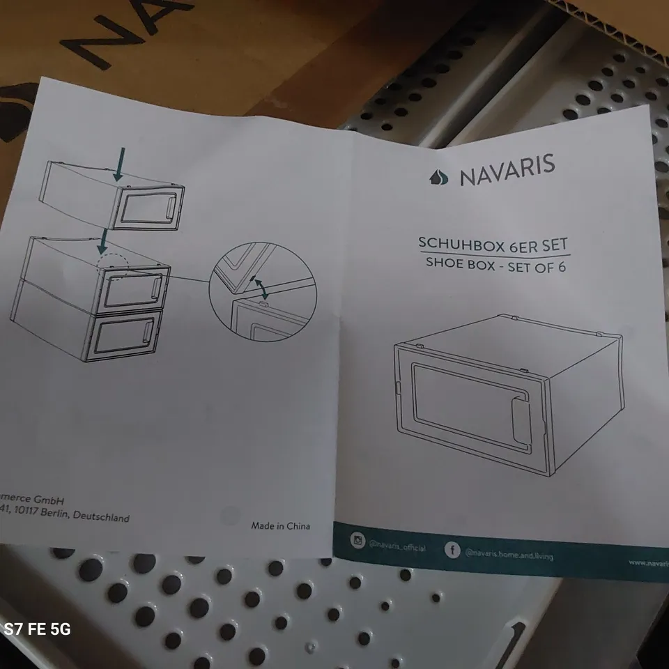 SET OF 6 NAVARIS SHOE BOXES