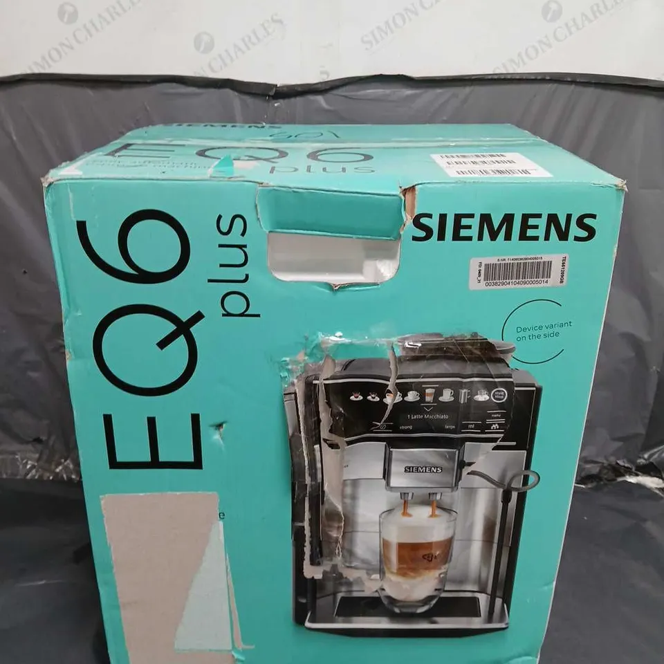 BOXED SIEMENS EQ6 BEAN TO CUP COFFEE MAKER  RRP £999