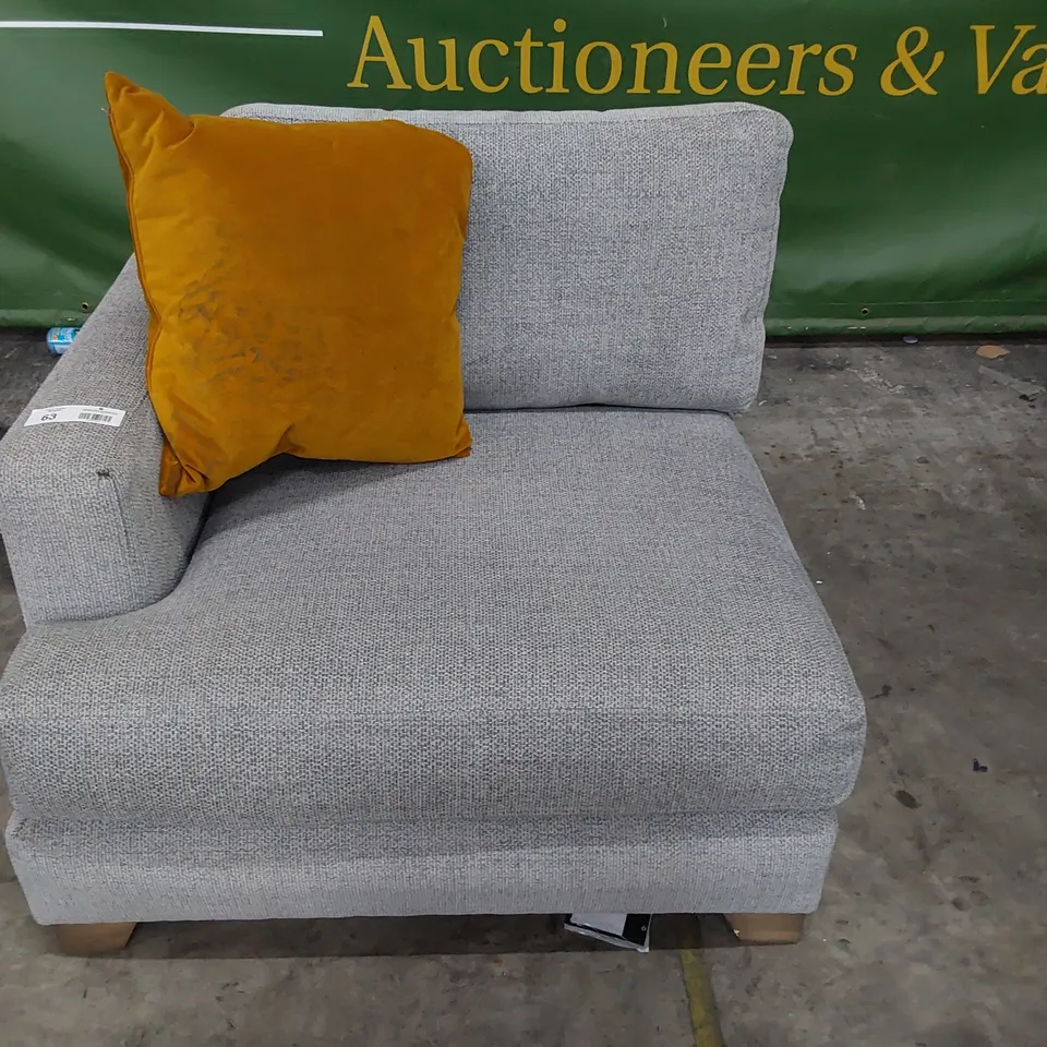 QUALITY BRITISH DESIGNER LOUNGE Co. END SECTION GREY FABRIC