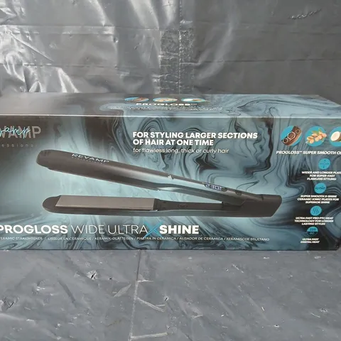 REVAMP PROGLOSS WIDE ULTRA X SHINE CERAMIC HAIR STRAIGHTENER 