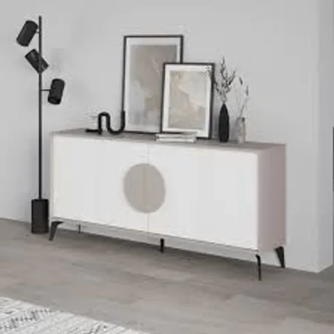 BOXED GORA CONSOLE SIDEBOARD DISPLAY UNIT - BENDIR/WHITE (2 BOXES)