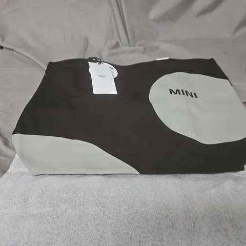 MINI CAR LOGO SHOPPER TOTE BAG BLACK/GREY/WHITE