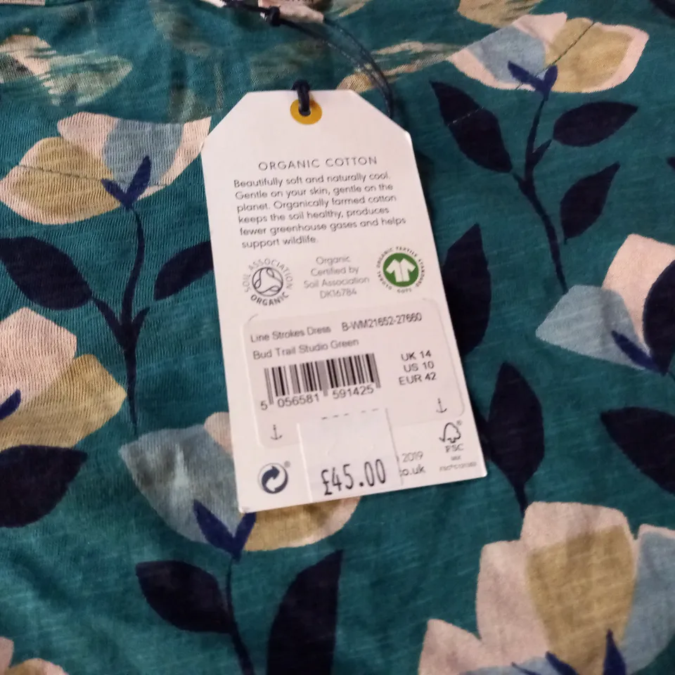 SEASALT CORNWALL LINE STROKE DRESS - UK 14