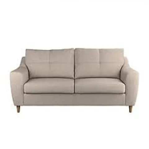 BAXTER FABRIC 3 SEATER SOFA - ASHELY OATMEAL - COLLECTION ONLY 
