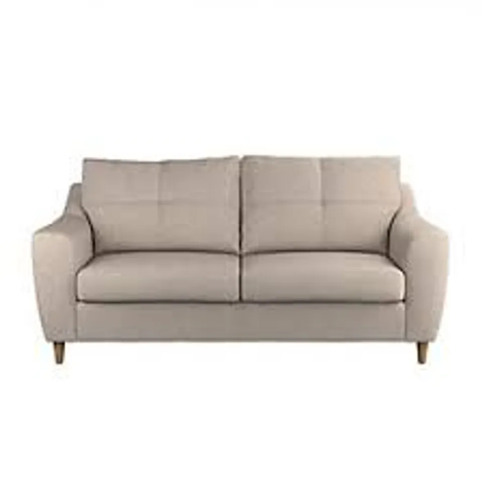 BAXTER FABRIC 3 SEATER SOFA - ASHELY OATMEAL - COLLECTION ONLY 