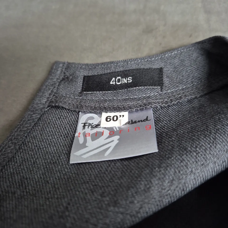 GRAY LONG ROBE/DRESSING GOWN, UK 40 (40INS), 60IN LENGTH 