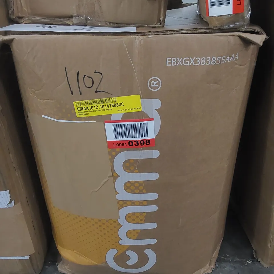 BOXED EMMA 5cm MEMORY FOAM FLIP TOPPER // SIZE UNSPECIFIED 