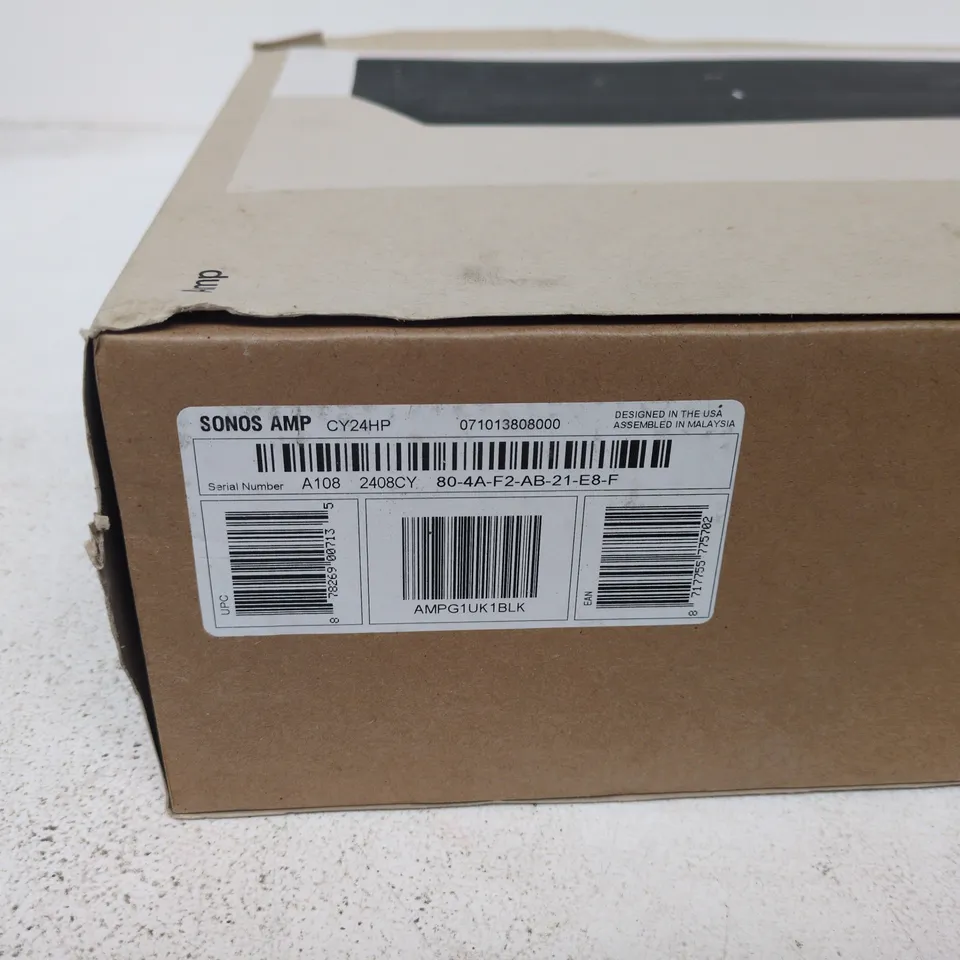 SONOS AMP – BLACK DIGITAL AMPLIFIER, BOXED