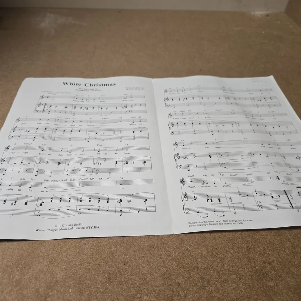 WHITE CHRISTMAS SHEET MUSIC – IRVING BERLIN