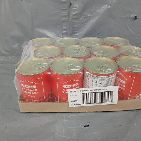 12 X 400G CHOPPED TOMATOES BY AMAZON 