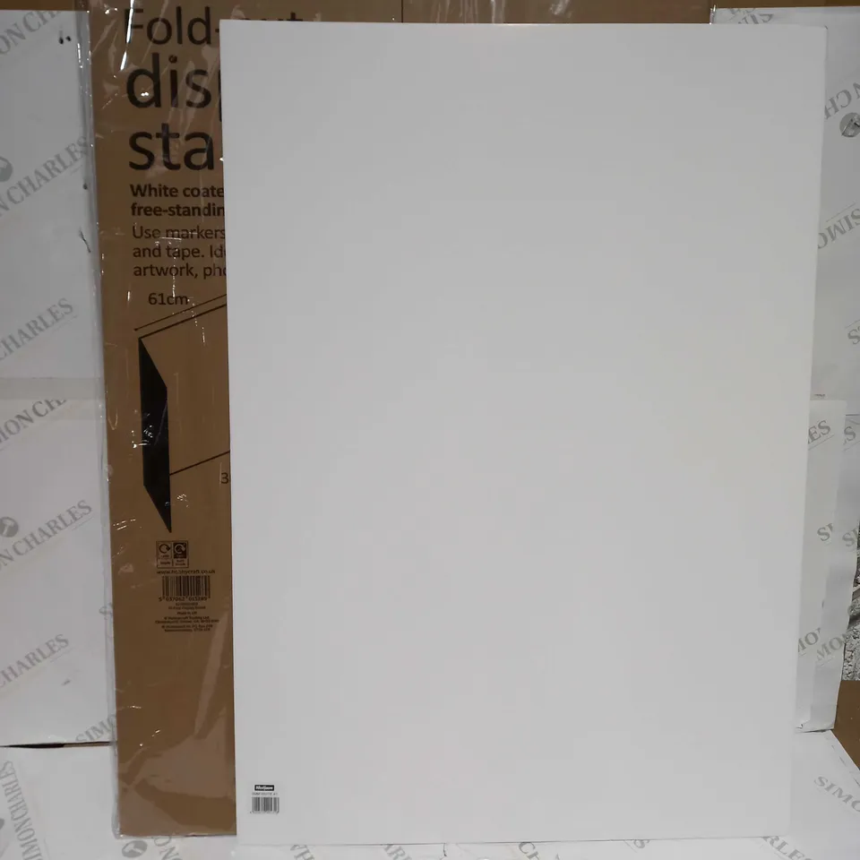 BOXED HOBBIE CRAFT FOLD OUT DISPLAY STAND - WHITE COATED 