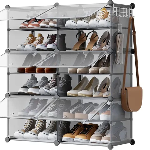 BOXED SONGMICS INTERLOCKING SHOE RACK