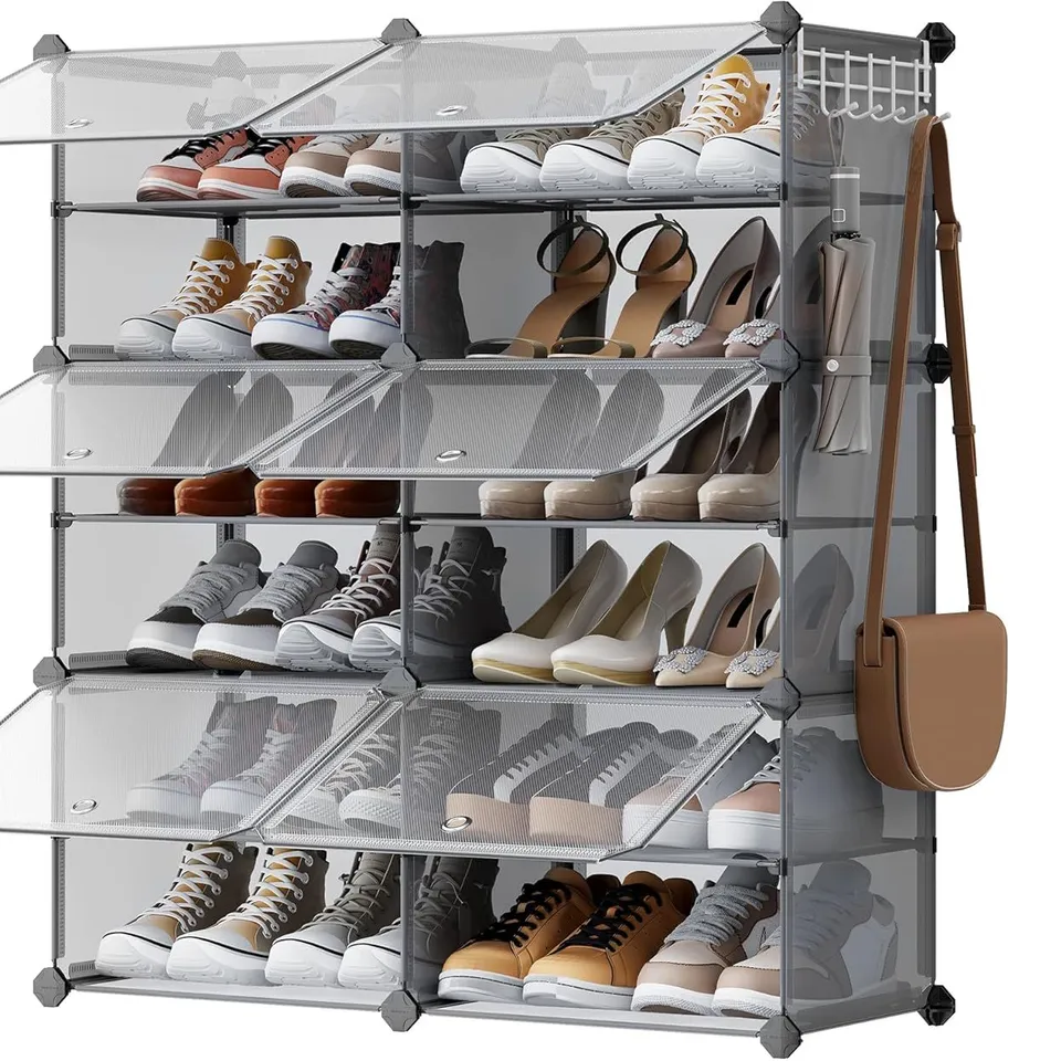 BOXED SONGMICS INTERLOCKING SHOE RACK