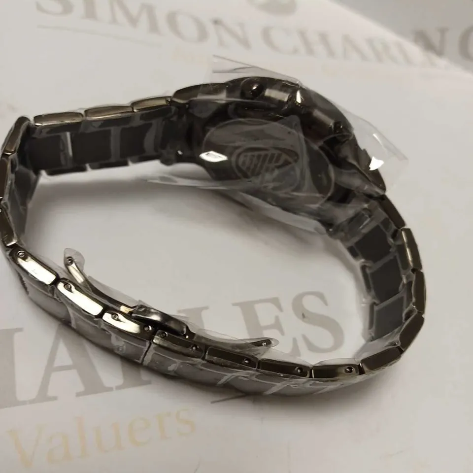 EMPORIO ARMANI BLUE TRIPLE DIAL BRACELET WRISTWATCH 