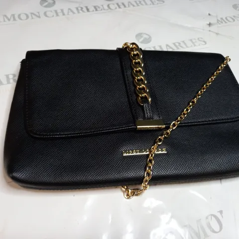 LIPSY LONDON BLACK LEATHER BAG 