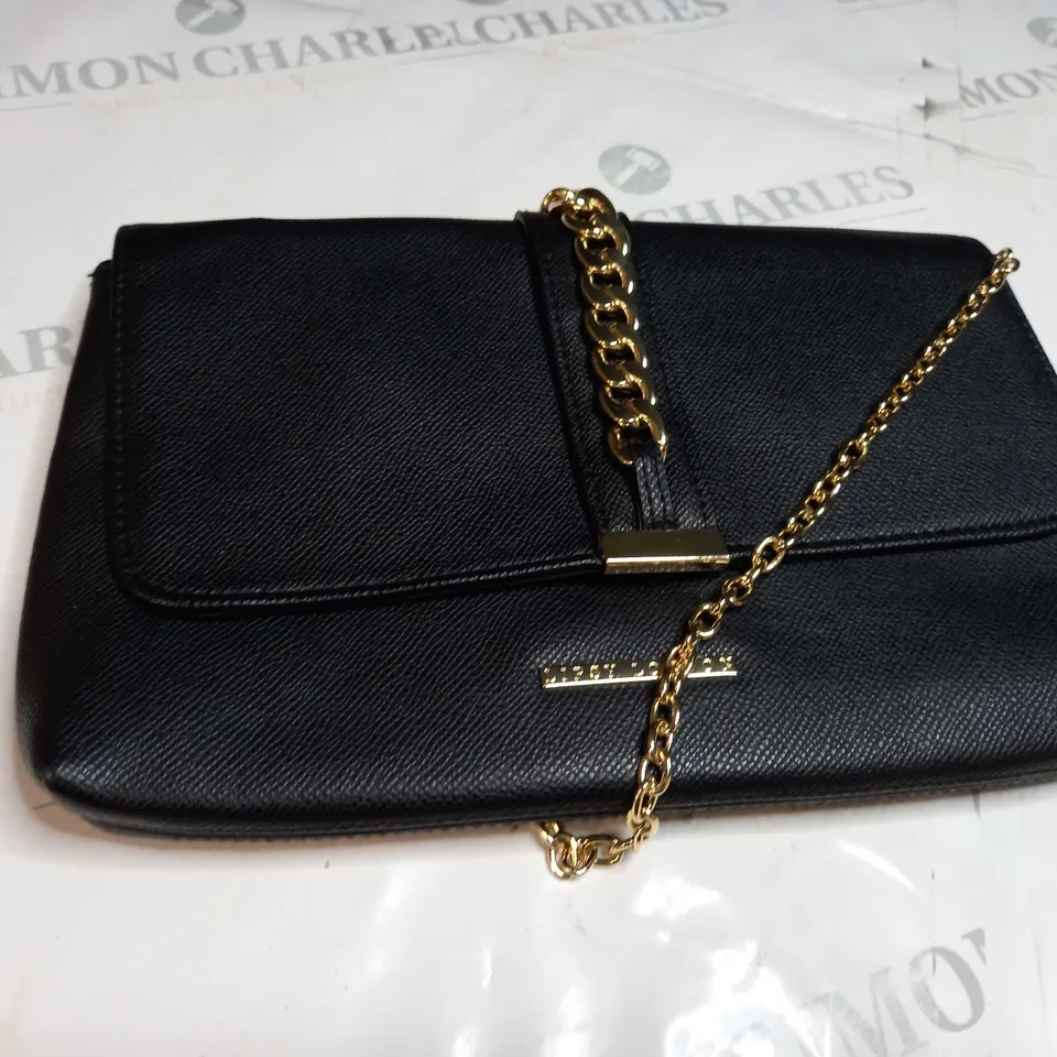 LIPSY LONDON BLACK LEATHER BAG 