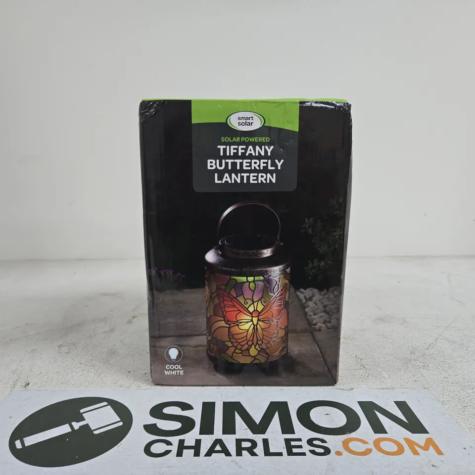 SMART SOLAR TIFFANY BUTTERFLY LANTERN BOXED