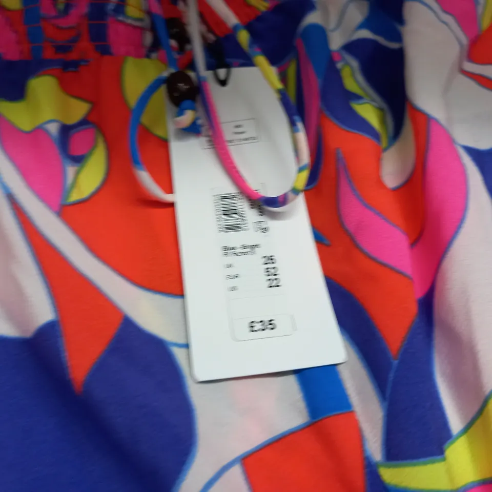 RIVER ISLAND PLUS CO-ORD ABSTRACT PRINT BEACH TROUSERS - UK 26