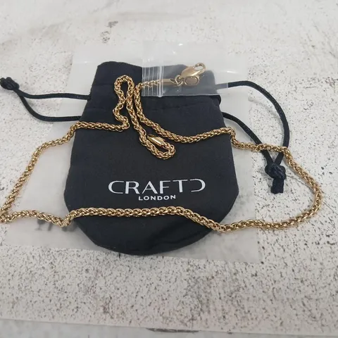 CRAFTD LONDON GOLD-TONE CHAIN NECKLACE