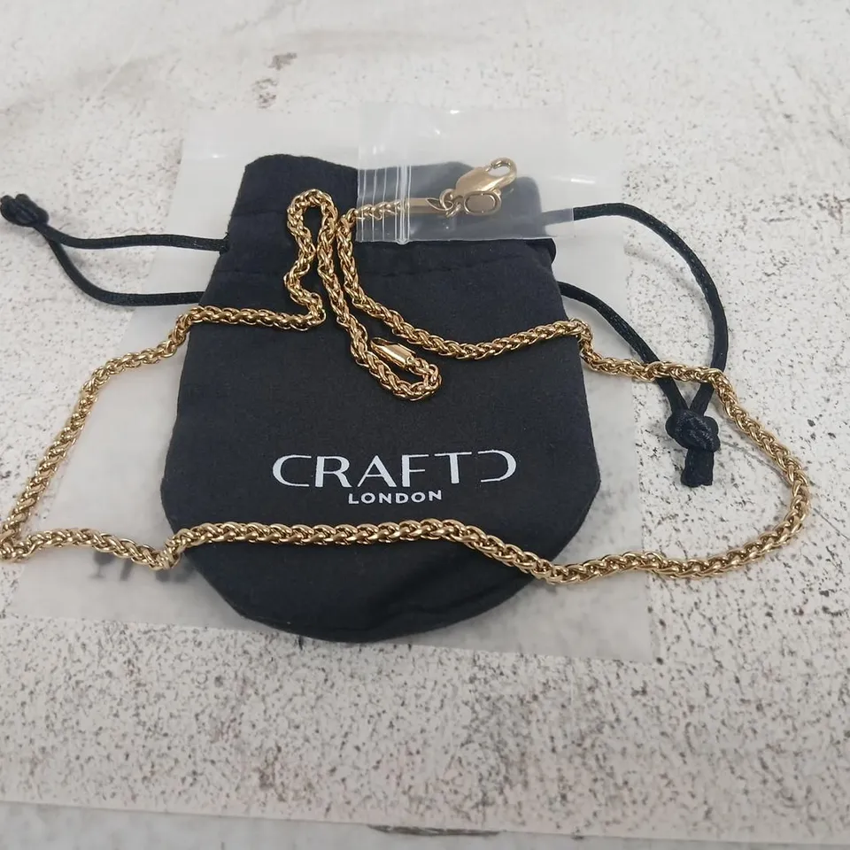CRAFTD LONDON GOLD-TONE CHAIN NECKLACE