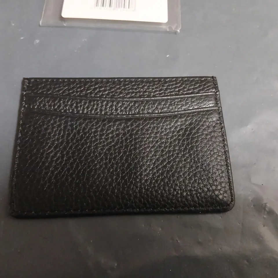 GAMAGES CREDIT CARD HOLDER – BLACK TEXTURED LEATHER