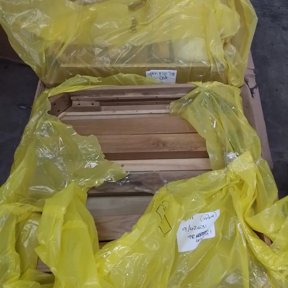 LOT CONTAINS 2 X DESIGNER ASPEN 90/180CM FLIP TOP TABLES (AH4LG) OAK 