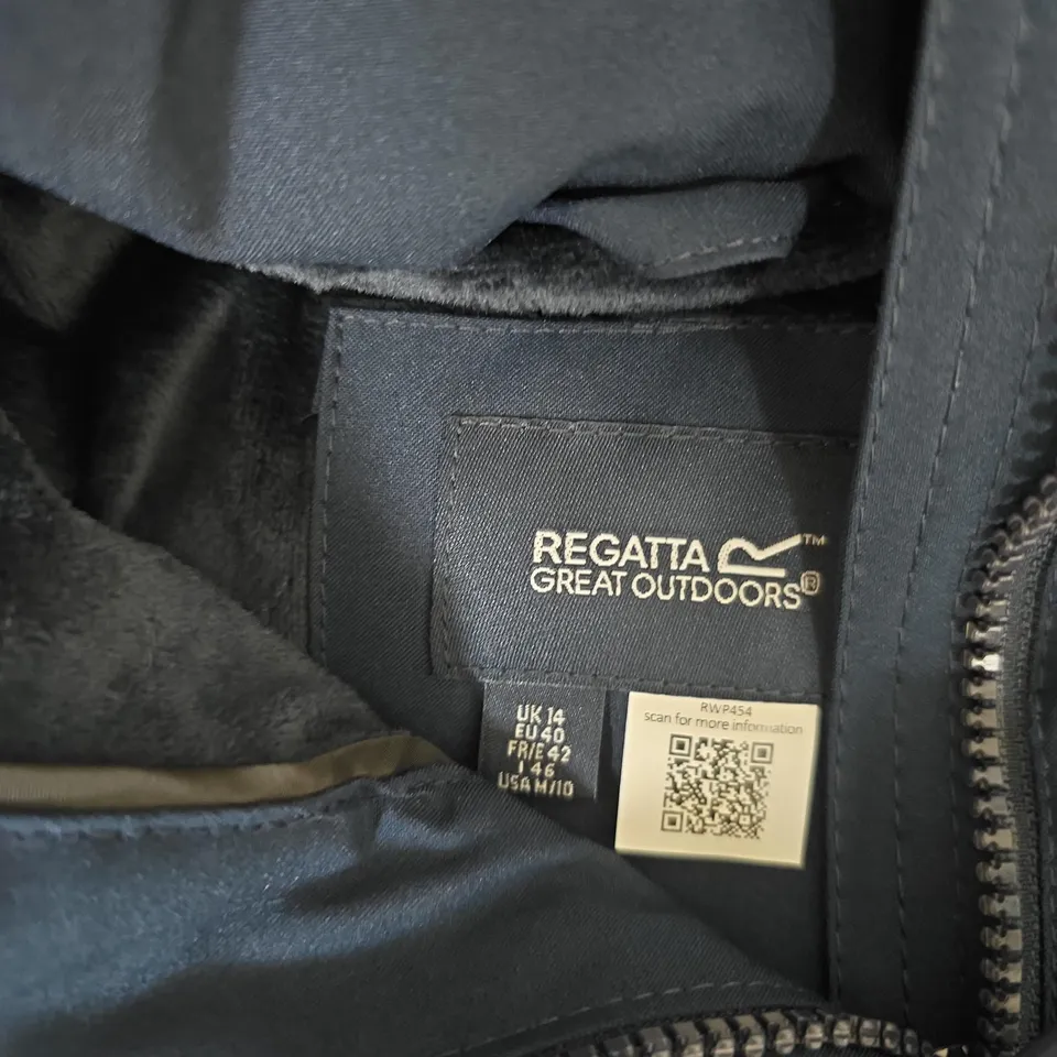 UK 14 REGATTA GREAT OUTDOORS WOMEN'S NAVY PARKA COAT