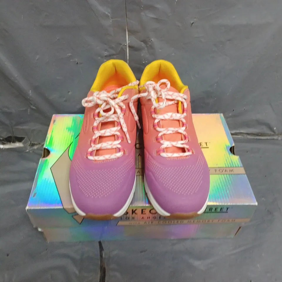 BOXED WOMENS SKECHERS AIR-COOLED MEMORY FOAM TRAINERS SIZE 6