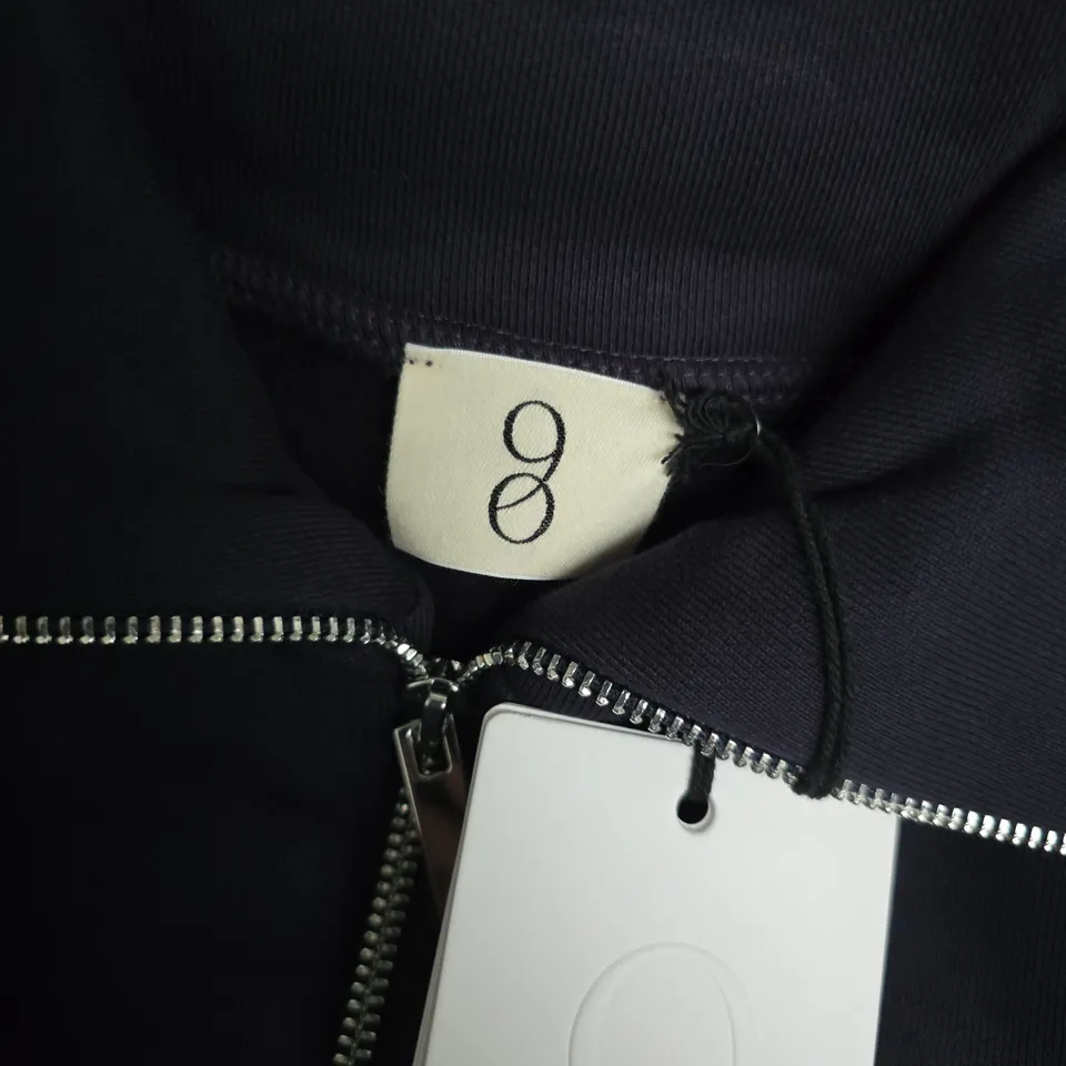 NINETY PERCENT SIGNATURE HALF ZIP SWEATSHIRT IN NAVY - LARGE