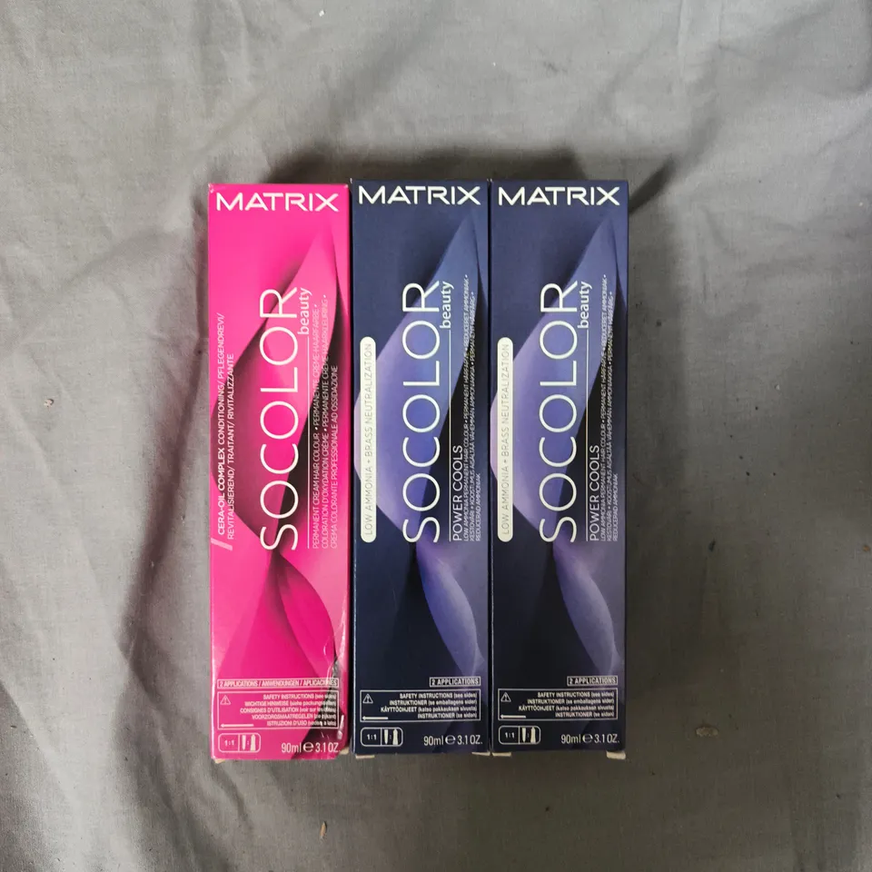 APPROXIMATELY 20 ASSORTED MATRIX SO COLOUR BEAUTY HAIR COLOURS 