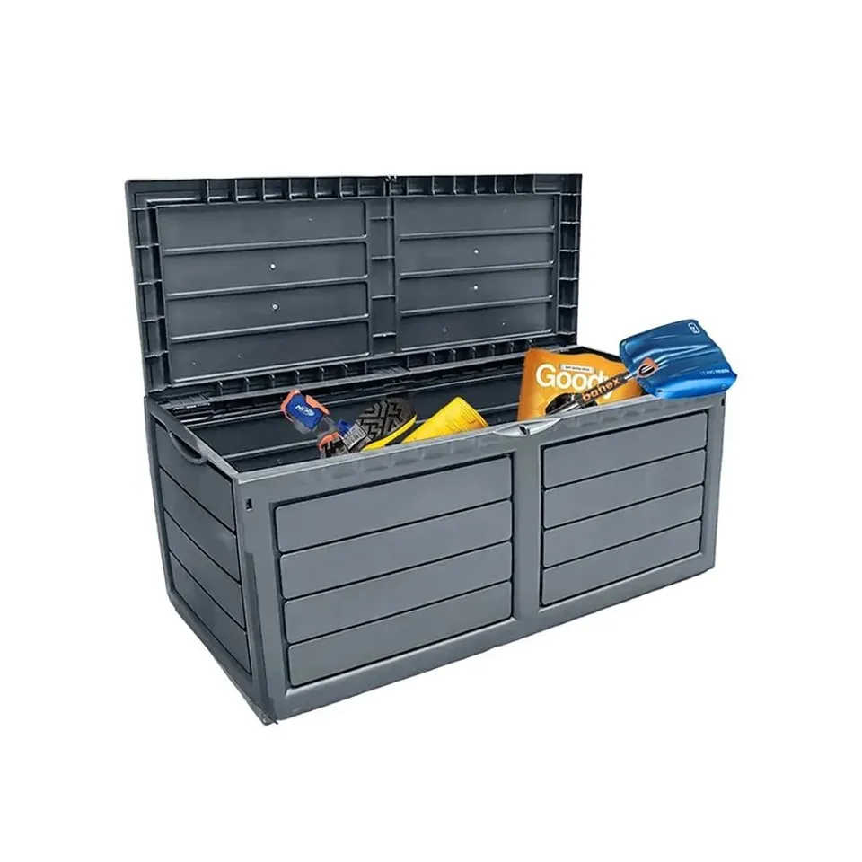 BOXED NEO GARDEN 320L BLACK OUTDOOR STORAGE BOX (1 BOX)