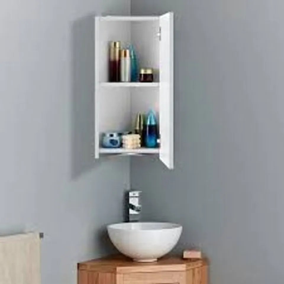 BOXED WALL HUNG WHITE SHELVING UNIT