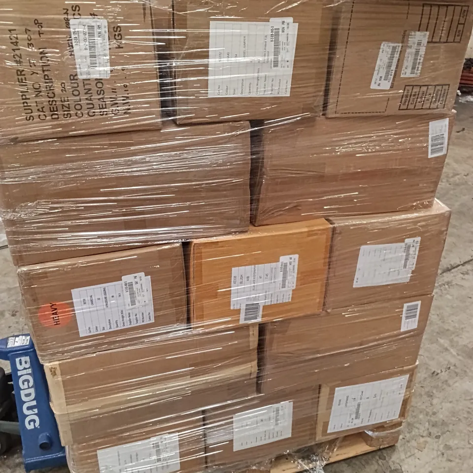 PALLET OF BRAND NEW WOMENS QUALITY DESIGNER CLOTHES APPROXIMATELY 150 TO INCLUDE; DRESSES, BRAS, TOPS ETC